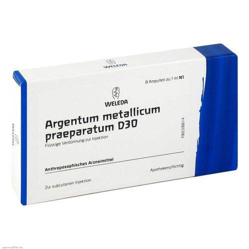 Argentum metallicum Pr&auml;parat D 30 Ampullen - 1