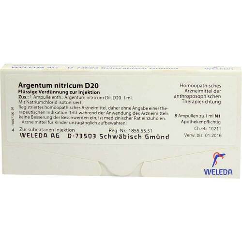 Argentum nitricum D 20 Ampullen - 1