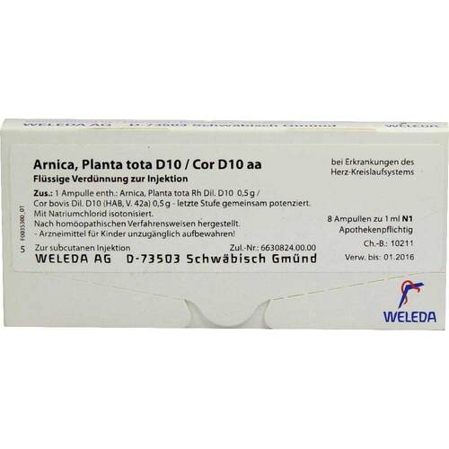 Arnica Planta Tota D10 / Cor D10 aa Ampullen - 1