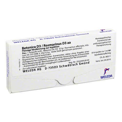 Betonica D 3 / Rosmarinus D3 Ampullen - 1