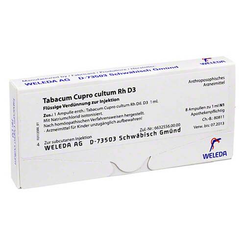 Tabacum Cupro cultum Rh D 3 Ampullen - 1