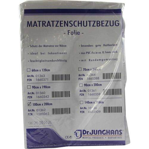 Matratzen Schutzbezug Folie 0,1mm100x200cm wei&szlig; - 1