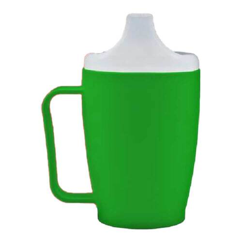 Einnehmebecher mit Griff + 2 Deckel 4 + 12mm gr&uuml;n - 1