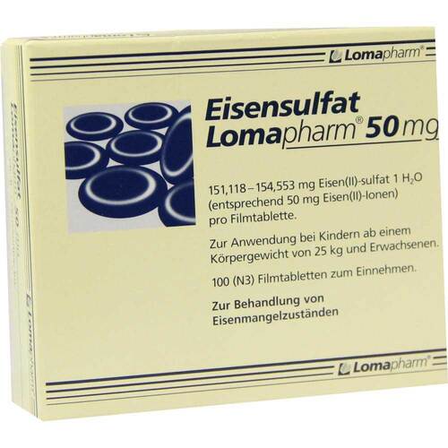 Eisensulfat Lomapharm 50 mg Filmtabletten - 1