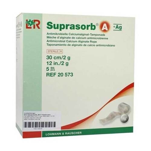 Suprasorb A + Ag Antimik.Cal.Alginat tamponade 30cm 2g - 1