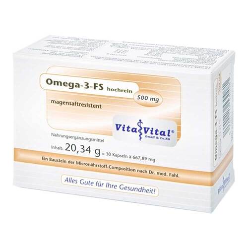 Omega 3 FS hochrein magensaftresistente Kapseln - 1