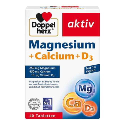 Doppelherz Magnesium+Calcium+D3 Tabletten - 1