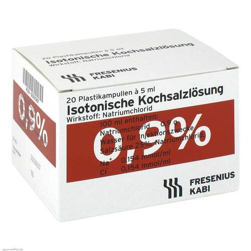 Isotonische Kochsalzl&ouml;sung 0,9% Plastikampullen - 1