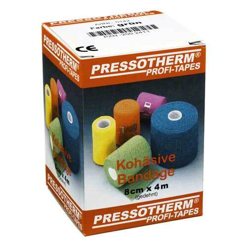 Pressotherm Koh&auml;sive Bandage 8cmx4m gr&uuml;n - 1