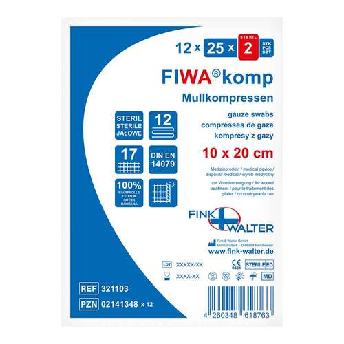 Mullkompressen 10x20 cm steril 12-fach - 2