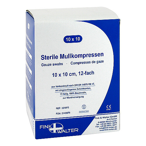 Mullkompressen 10x10 cm steril 12-fach - 1