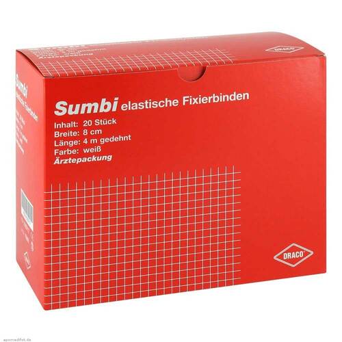 Dracosumbi Fixierbinde 8 cm x 4 m wei&szlig; - 1