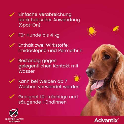 Advantix Spot-on Hund bis 4 kg L&ouml;sung - 6