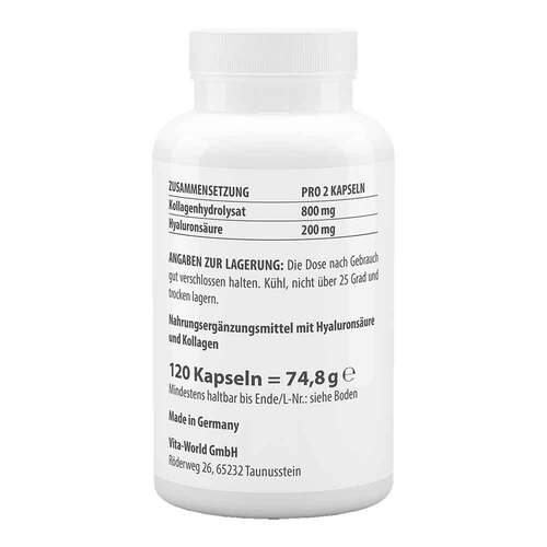 Hyalurons&auml;ure 100 + Kollagen 400 Kapseln - 2