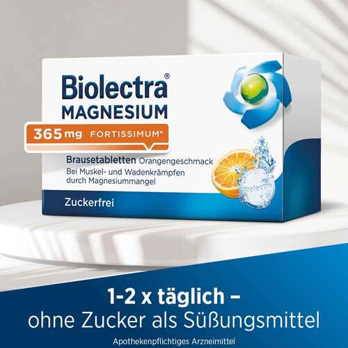 Biolectra® MAGNESIUM 365 mg fortissimum Brausetabletten Orangengeschmack - 5