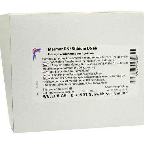 Marmor D 6 / Stibium D 6 aa Ampullen - 1