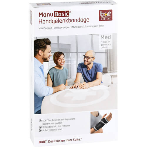 Bort Manubasic Bandage links small schwarz - 1