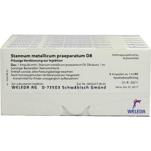 Stannum metallicum Pr&auml;parat D 8 Ampullen - 1