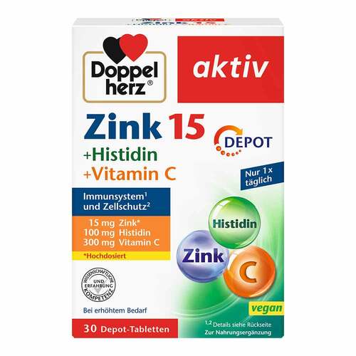 Doppelherz Zink + Histidin + Vitamin C Depot aktiv Tab - 1