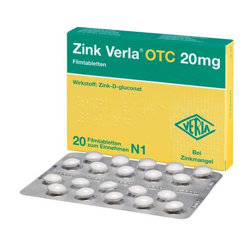 Zink Verla® OTC 20 mg Filmtabletten - 1