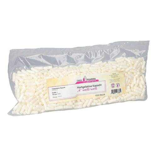 Hartgelatinekapseln Gr&ouml;&szlig;e 4 wei&szlig;-wei&szlig; - 1