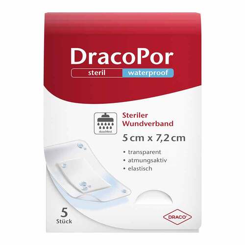 DracoPor waterproof Wundverband 5x7,2 cm steril - 1