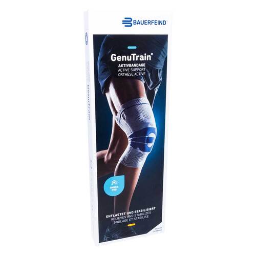 Genutrain Kniebandage mit Silikonhaftrand Gr. 4 titan - 1