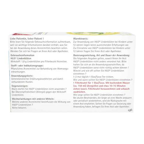 H&S Lindenbl&uuml;ten Tee Filterbeutel - 2