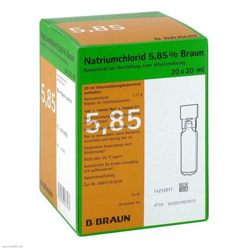 Natriumchlorid 5,85% Braun Mpc Infusionsl&ouml;sung -Konzentrat - 1
