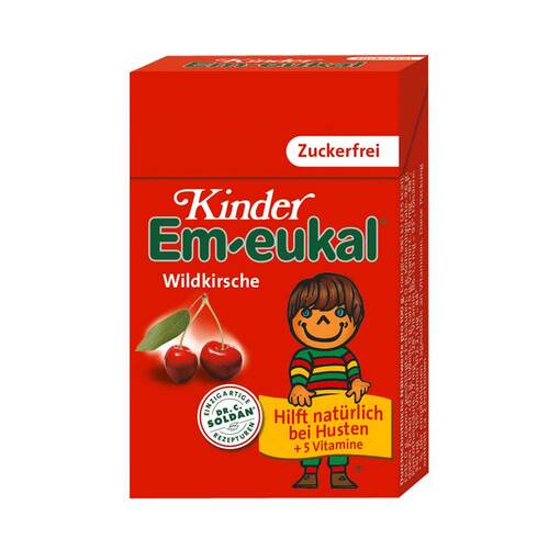 Kinder Em-eukal Hustenbonbons Wildkirsche zuckerfrei Pocketbox - 1