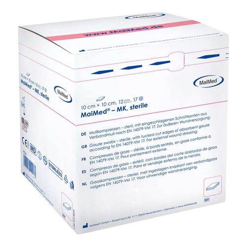 Maimed Mullkompresse steril 10x10cm 12fach - 1