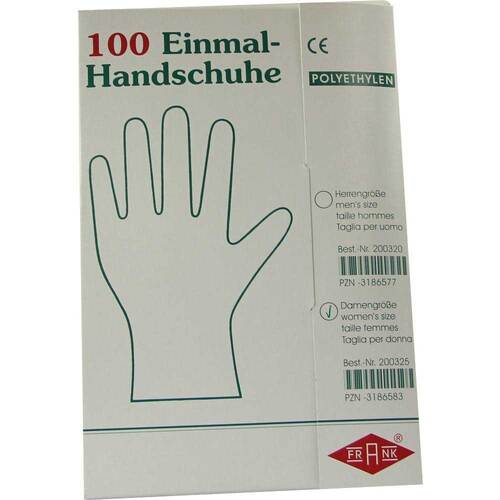 Handschuhe Einmal Damen Poly&auml;thylen - 1
