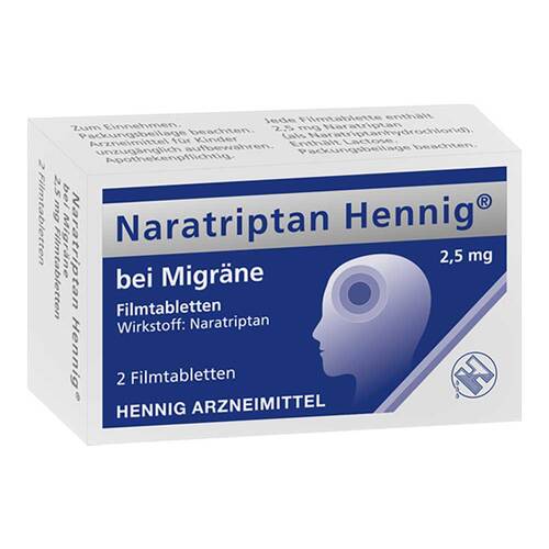 Naratriptan Hennig bei Migr&auml;ne 2,5 mg Filmtabletten - 1