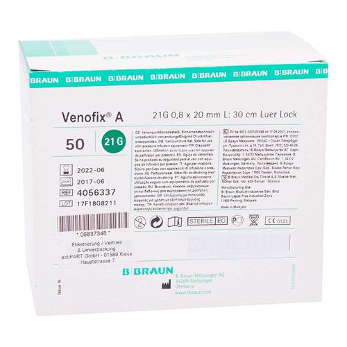 Venofix A 21 G 0,8 mm gr&uuml;n - 1