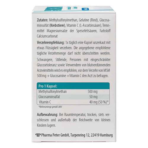 MSM 500 mg + Glucosamine Kapseln - 3