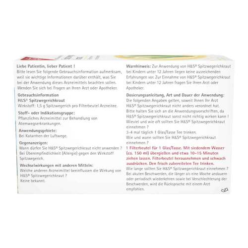 H&S Spitzwegerichkraut Filterbeutel - 2