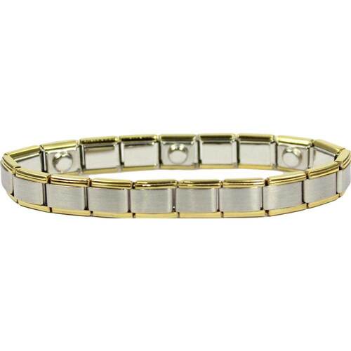 Magnet Armband wei&szlig; / gelb 19 cm - 1