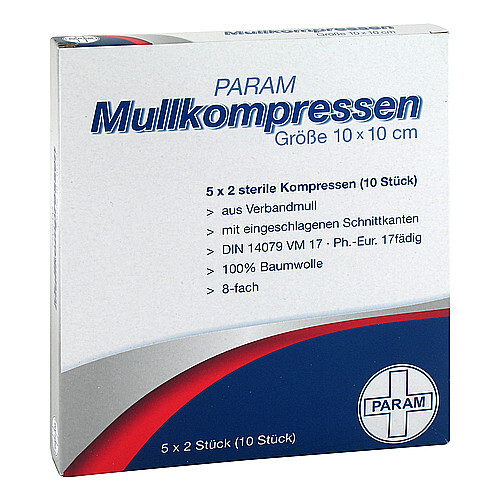 Mullkompressen 10x10 cm 8-fach steril - 1