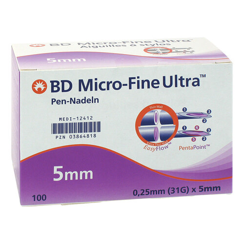 BD Micro-Fine Ultra Pen-Nadeln 0,25x5 mm - 1
