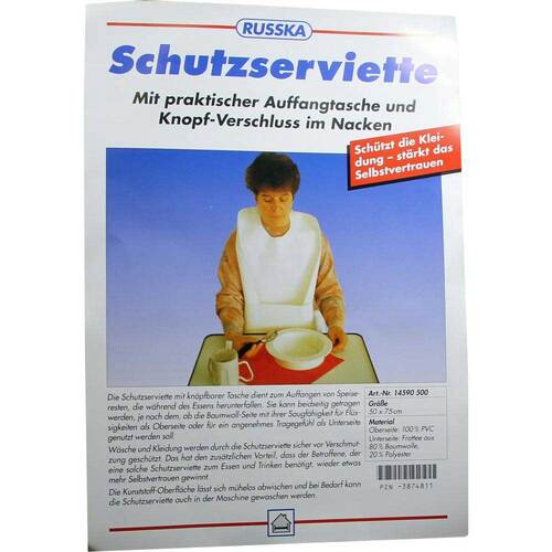 Schutzserviette mit Auffangtas - 1