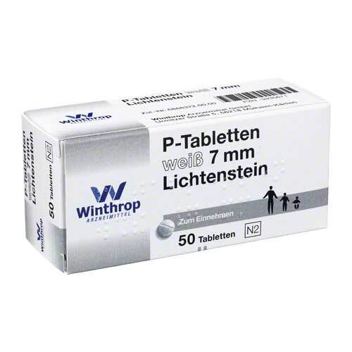 P Tabletten wei&szlig; 7 mm Teilk. - 1