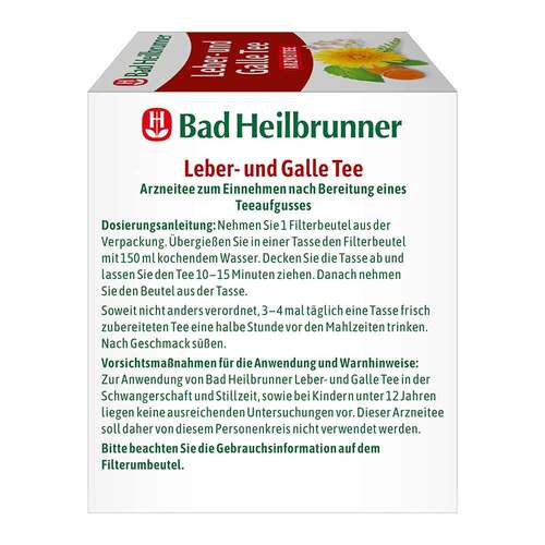 Bad Heilbrunner Tee Leber und Galle Filterbeutel - 3