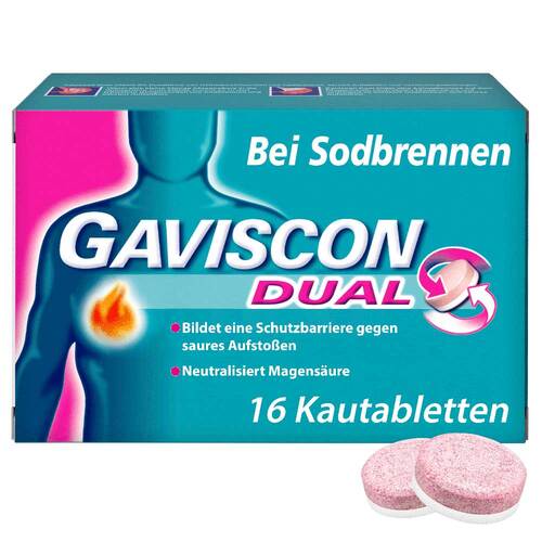 GAVISCON® Dual 250mg / 106,5mg / 187,5mg Kautabletten - 1