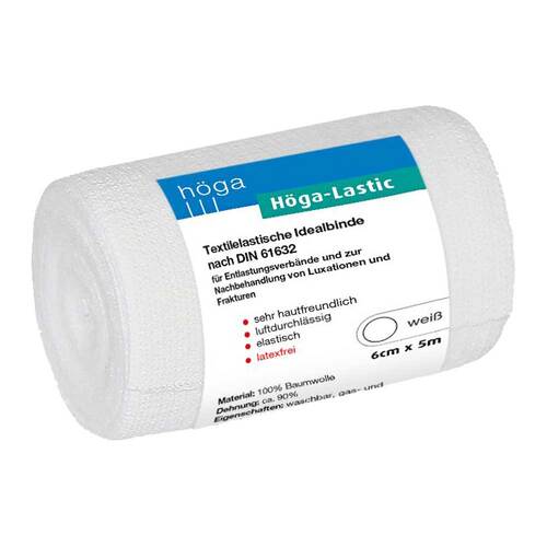 H&ouml;ga Lastic Idealbinde 6cmx5m mit Cellophan - 1