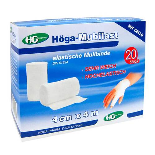 H&ouml;ga Mubilast Fixierbinde 4cmx4m mit Cellophan - 1