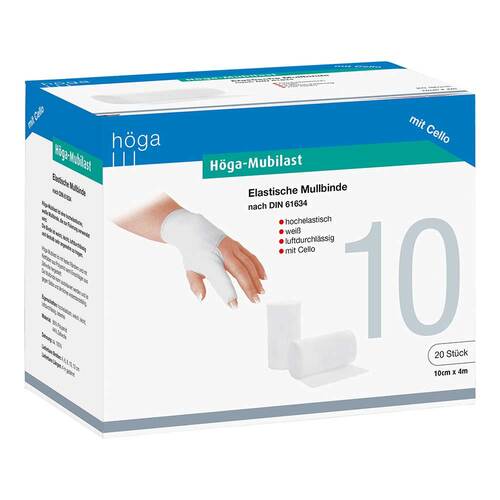 H&ouml;ga Mubilast Fixierbinde 10cmx4m mit Cellophan - 1