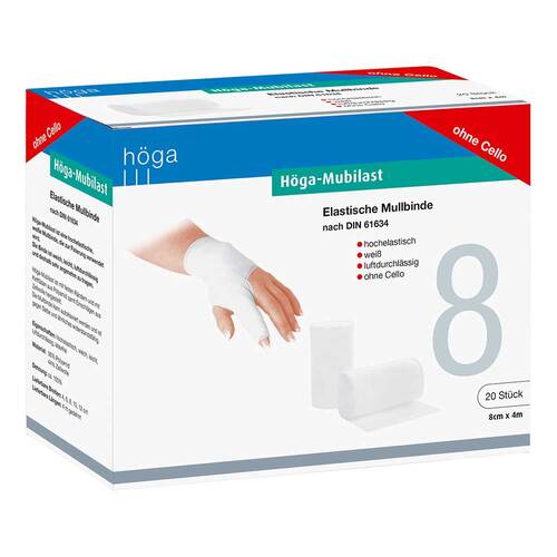 H&ouml;ga Mubilast Fixierbinde 8cmx4m ohne Cellophan - 1