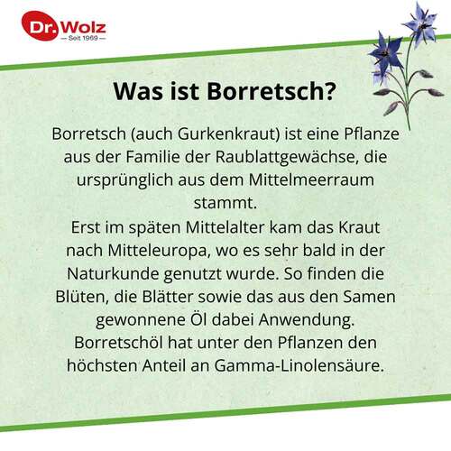 Borretsch&ouml;l Kapseln Dr. Wolz - 3