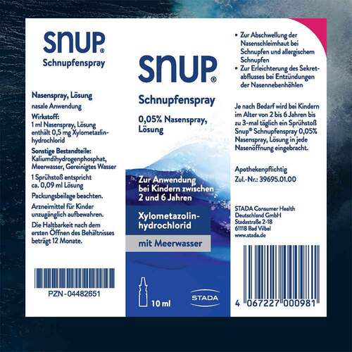 Snup Schnupfenspray 0,05% Nasenspray - 7