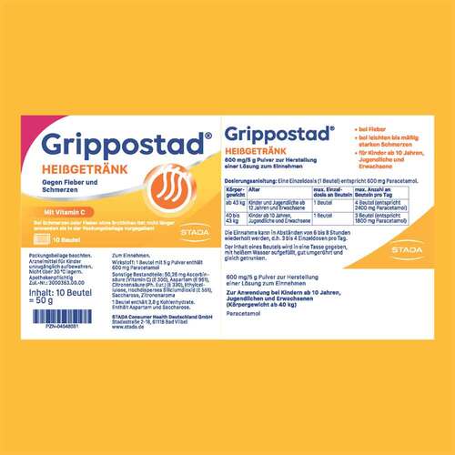 Grippostad Hei&szlig;getr&auml;nk bei Schmerzen und Fieber  - 9